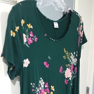 Soft Floral T-shirt Dress